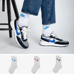 NIKE PACK CHAUSSETTES X3 CREW COLORED LOGO
