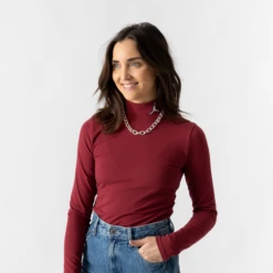 JORDAN TOP MOCK NECK LS