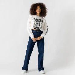 LEVIS TEE SHIRT LS CROPPED MONSTERS FRANKENSTE -Mode Soldes 001506077 103