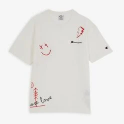 CHAMPION TEE SHIRT MADE WITH LOVE -Mode Soldes 001507238 105