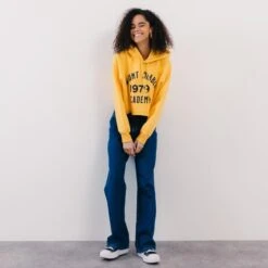 LEVIS HOODIE CROPPED 90S GOLD TAB 7 LEVIS HOODIE CROPPED 90S GOLD TAB -Mode Soldes 001508622 103