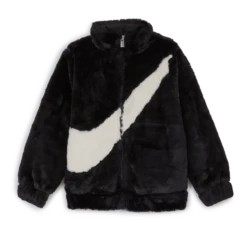 NIKE BIG SWOOSH FAUX FUR JACKET