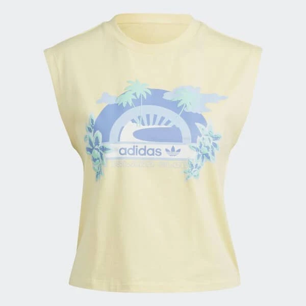 ADIDAS ORIGINALS T-SHIRT GRAPHIQUE SANS MANCHES ISLAND CLUB 1 ADIDAS ORIGINALS T-SHIRT GRAPHIQUE SANS MANCHES ISLAND CLUB