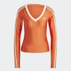 ADIDAS ORIGINALS T-SHIRT MANCHES LONGUES À COL EN V ADICOLOR 70S