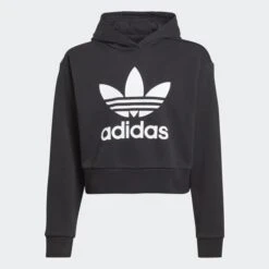 ADIDAS ORIGINALS SWEAT-SHIRT À CAPUCHE COURT ADICOLOR