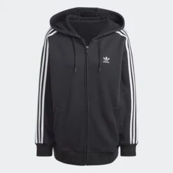 ADIDAS ORIGINALS VESTE À CAPUCHE ENTIÈREMENT ZIPPÉE À 3 BANDES ADICOLOR CLASSICS