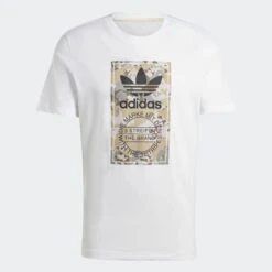 ADIDAS ORIGINALS T-SHIRT GRAPHICS CAMO TONGUE LABEL