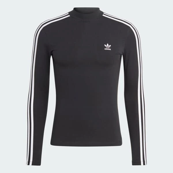 ADIDAS ORIGINALS T-SHIRT MANCHES LONGUES COL MONTANT 3 BANDES ADICOLOR CLASSICS 1 ADIDAS ORIGINALS T-SHIRT MANCHES LONGUES COL MONTANT 3 BANDES ADICOLOR CLASSICS