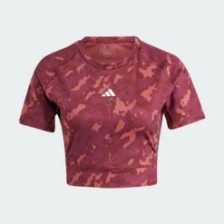 ADIDAS ORIGINALS CROP TOP DE TRAINING À IMPRIMÉ CAMOUFLAGE TECHFIT