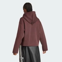 ADIDAS ORIGINALS SWEAT-SHIRT À CAPUCHE COURT PREMIUM ESSENTIALS -Mode Soldes 6654557 7b6b495559286